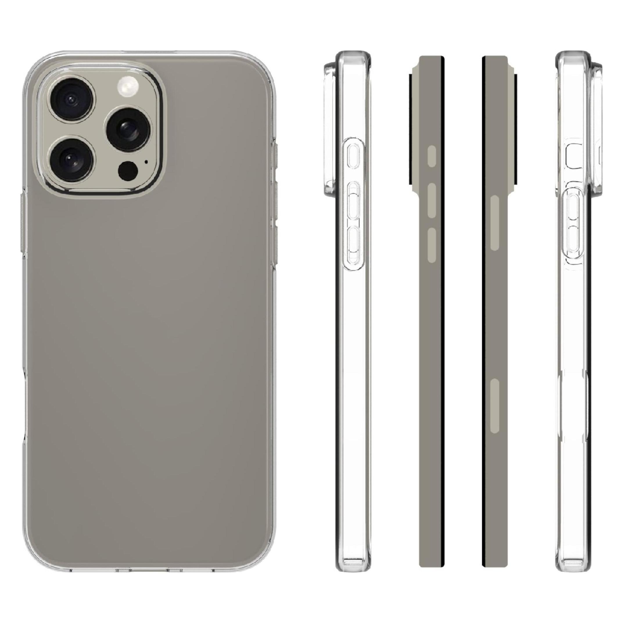 Iiglo iPhone 16 Pro Max Silikone cover (gennemsigtig) (Apple iPhone 16 Pro Max) (I-TPU-16PM)