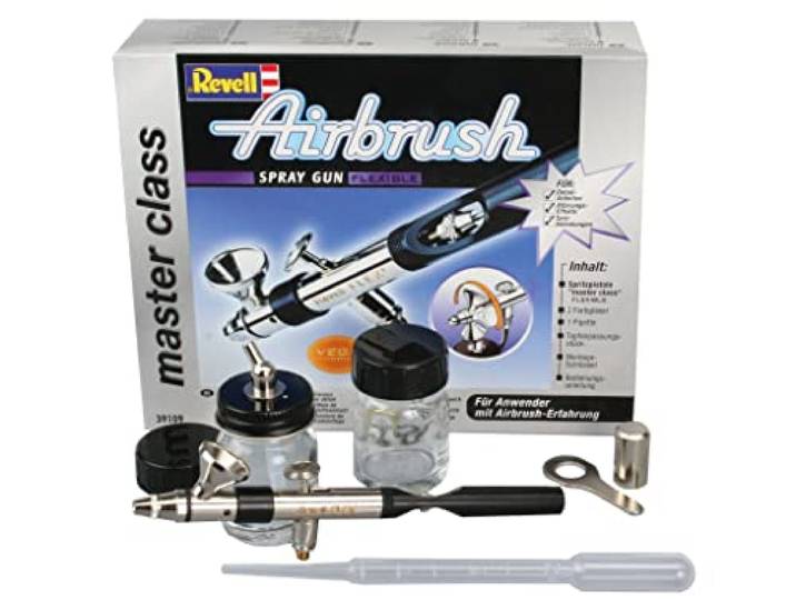 Revell Airbrush I Master Class Spritzpistole I Flexible Anwendung für detailreiche Modellarbeiten I Präzise und hochwertige Farbspritztechnik I Ideal für fortgeschrittene Modellbauer