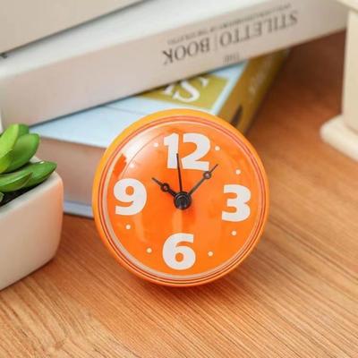 Daily Discovery Shower Clock, Bathroom Wall Clock, Suction Cup Anti Fog Alarm Clock orange