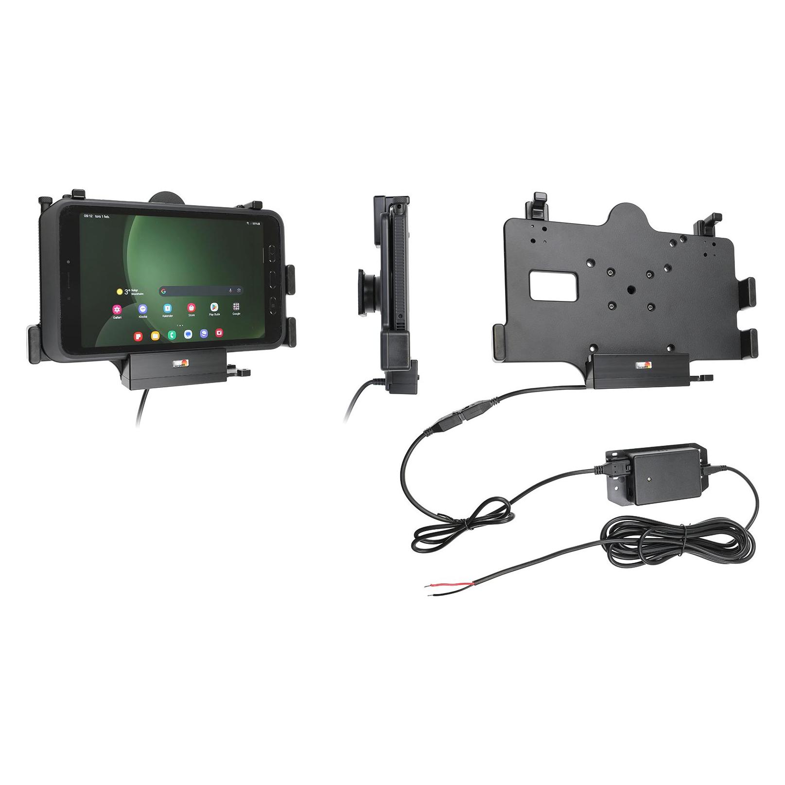 Brodit Halter Aktiv mit USB-HOST (Typ C), mit Festanschluss, 12/24V, für SAMSUNG Galaxy Tab Active (713390)