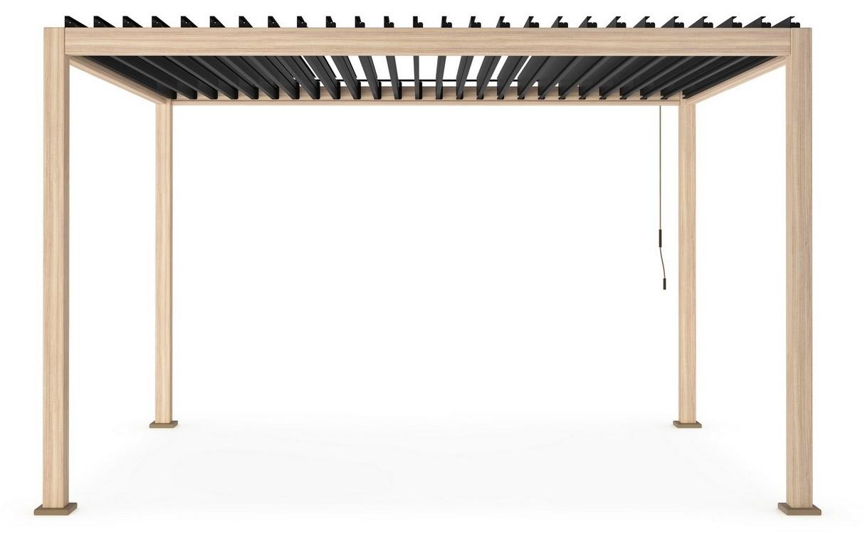 Pavillon Ocean 400 x 300 x 250 cm Aluminium Holz-Optik