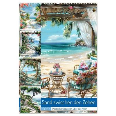 Sand zwischen den Zehen (Wandkalender 2027 DIN A2 hoch), CALVENDO Monatskalender
