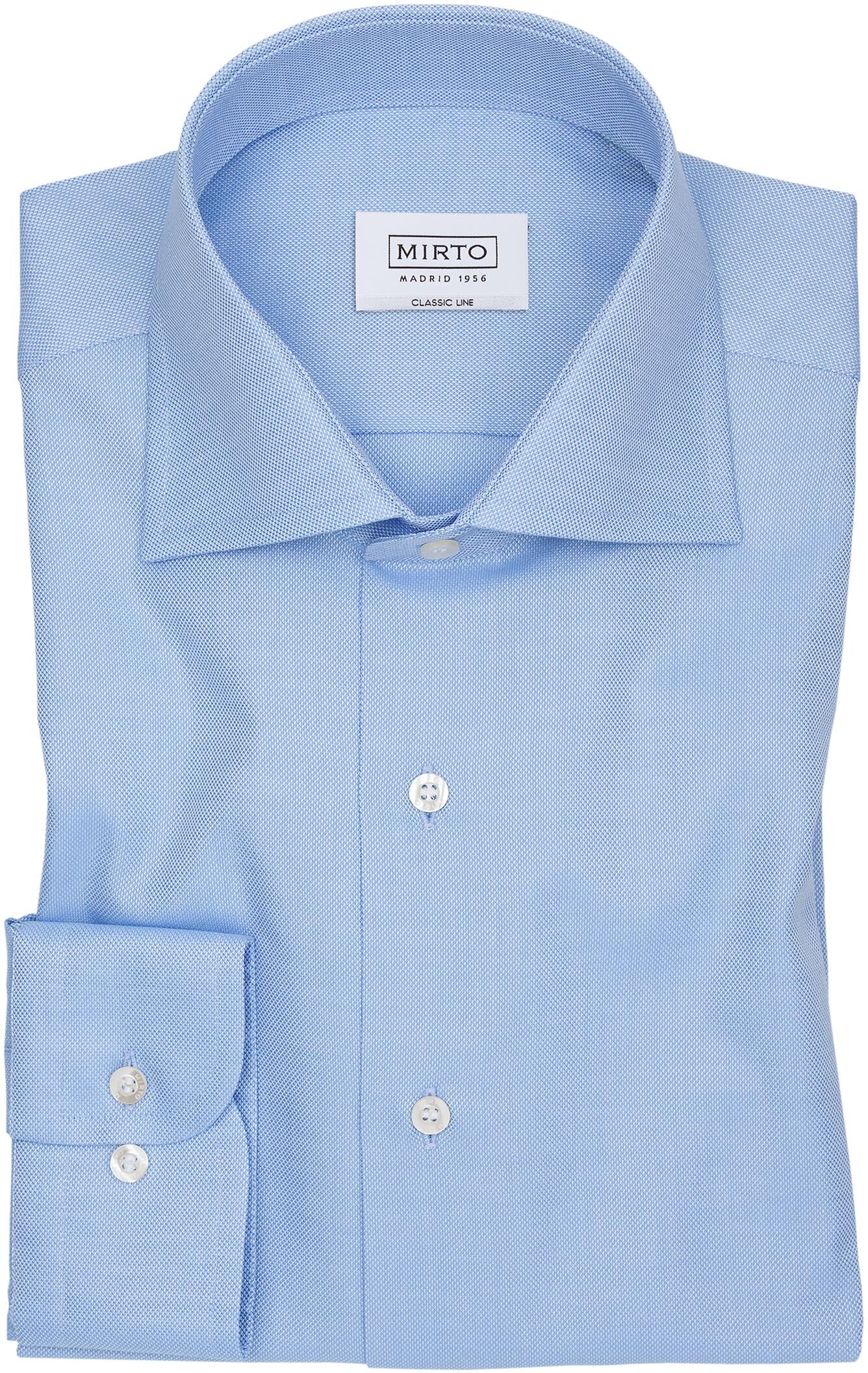 MIRTO Camisa vestir microdibujo azul-41 - 16 Hombre