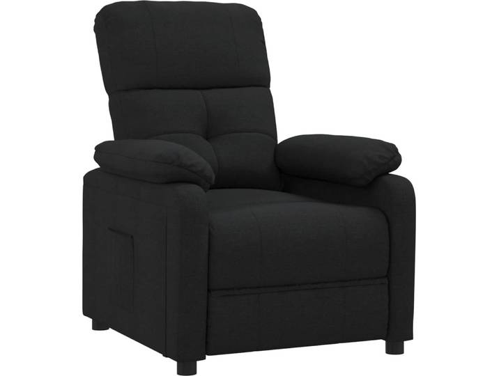 vidaXL Fauteuil relax noir tissu