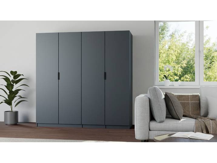 Pickawood Schrank nach Maß - Schwarz/Grau/Weiß Premium Dekore Schwarz