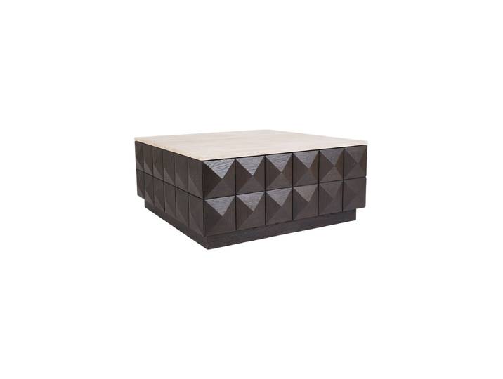 Design Couchtisch „Claremont“ mit Marmorplatte Braun Richmond Interiors