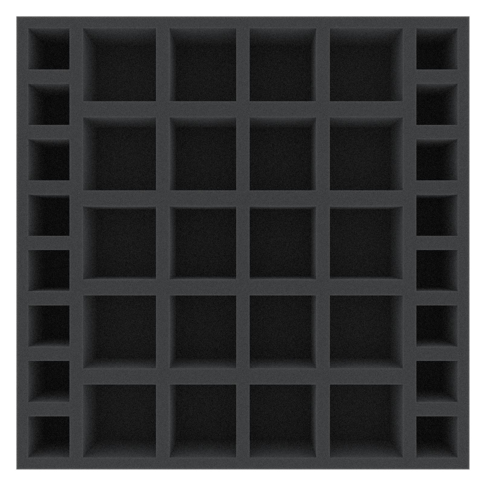 Feldherr AFGK055BO - 255 mm x 255 mm x 55 mm Schaumstoffeinlage für Brettspiele mit 36 Fäch (Schaumstoff) (AFGK055BO)