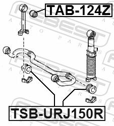 Febest Lagerung, Stabilisator Tsb-Urj150r Hinterachse Für Toyota