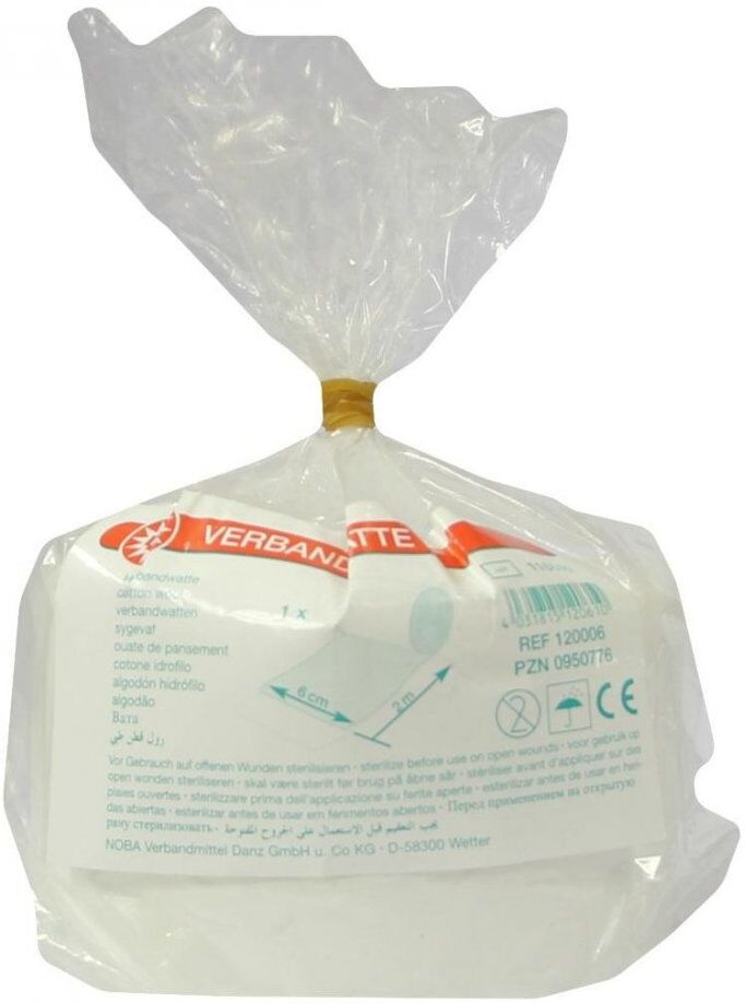 Verbandwatte gerollt 6 cmx2 m 1stk