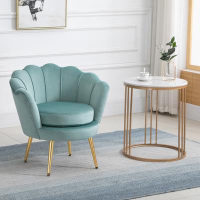 "HOMCOM Elegant Velvet Fabric Accent Chair/Leisure Club Chair with Gold Metal Legs for Living Room - 29.5"" x 24.75"" x 28.75"""