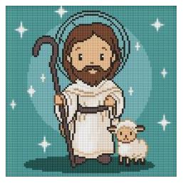 Ideyka Diamantmosaik Kinder - Geliebter Jesus 30x30cm (AMO8196)