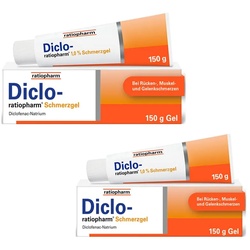 Diclo-ratiopharm Schmerzgel  Doppelpack 2X150 g Gel