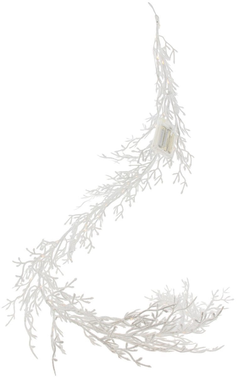 Home Society Garland Snow - Wit met LED verlichting