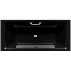 Kaldewei PURO NEXT DUO Badewanne, schwarz, 1800x800 mm, flacher Rand mit Griffloch