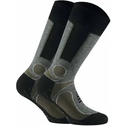 Rohner Basic Unisex Trekking Socken, 2er Pack - Basic Outdoor Socks, Sportsocken Khaki / 39-42
