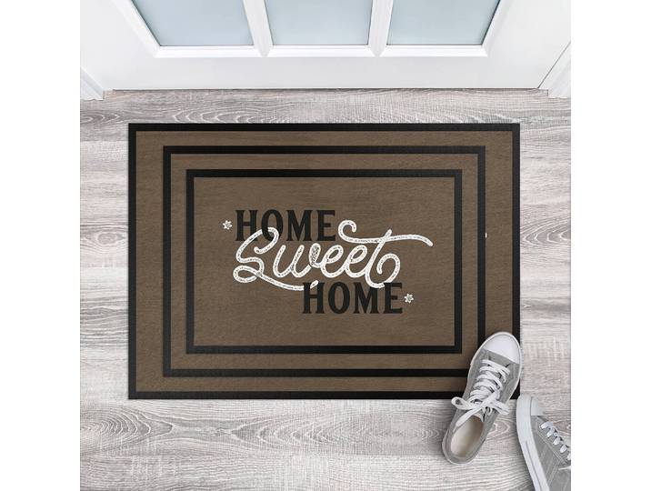 Fußmatte Home Sweet Home Shabby 85 x 60cm Braun
