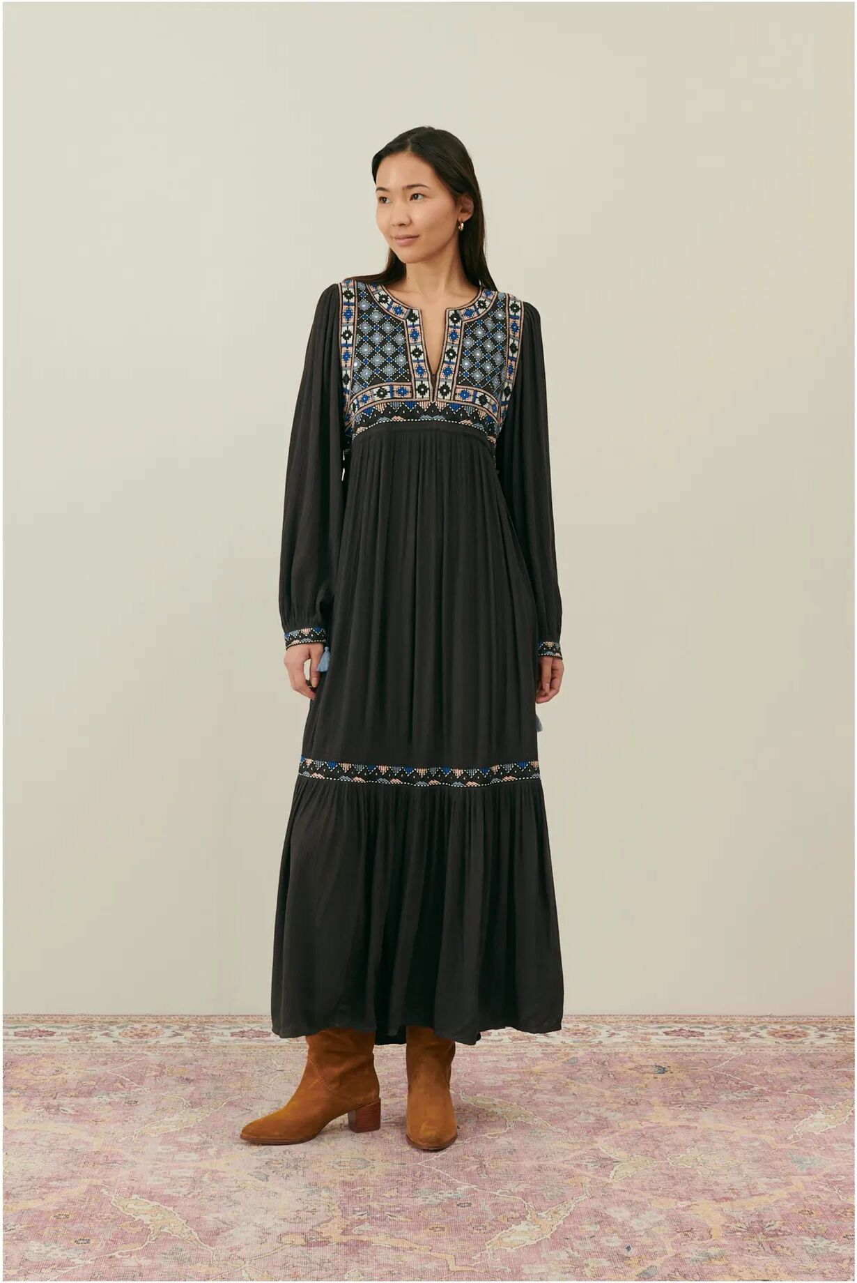 Louise Misha Robe Gabriella - Collection Femme Charbon XS / FR 34