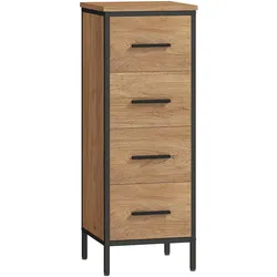 BADSCHRANK MDF Stahl Eiche
