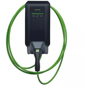 Keba Wallbox KeContact P40, 131739, schwarz, ME-Zähler, 6 m Kabel, Typ 2, RFID, 400V / 16A / 11kW