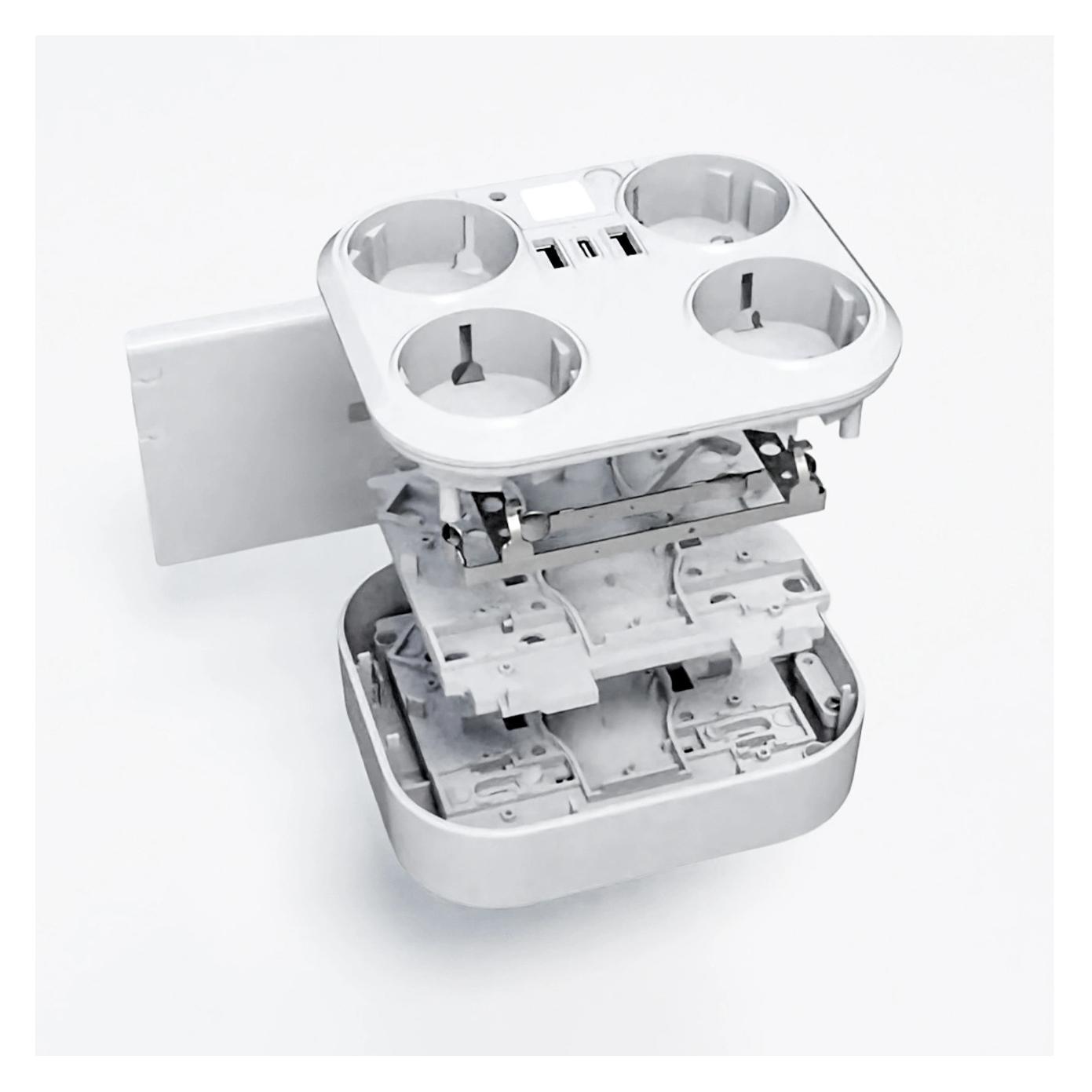 Wozinsky Rozgałęźnik sieciowy WRS-2B 4x AC 2x USB-A 2x USB-C 4000 W z lampką - biały (4x) (1409315874)