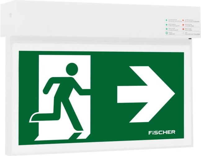 FiSCHER Lampe de signalisation LED de secours EB 3/8h 18m IP40 SKR-U383At2 ; FiSCHER Akkumulatorentechnik (SKR-U383At2)