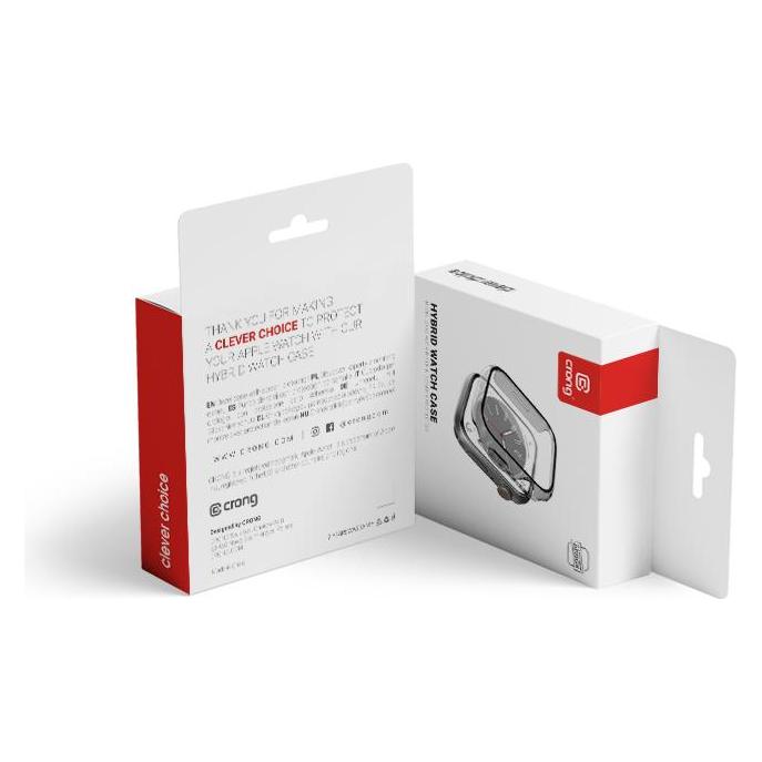 Crong Hybrid-Uhrengehäuse - Apple Watch 40 mm Glasgehäuse (klar) (CRG-40HS-CLR)