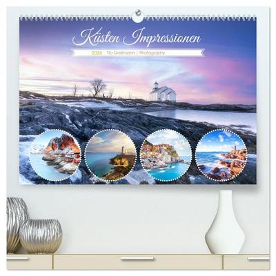 Küsten Impressionen (hochwertiger Premium Wandkalender 2026 DIN A2 quer), Kunstdruck in Hochglanz