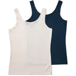Tchibo - 2 Wende-Hemdchen - Damen - Gr. M - dunkelblau