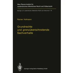 Grundrechte und grenzüberschreitende Sachverhalte, Fachbücher von Rainer Hofmann