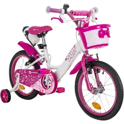Actionbikes Kinderfahrrad Daisy 16 Zoll, pink, Stützräder, Korb, V-Brake-Bremsen, Antirutschgriffe (East)