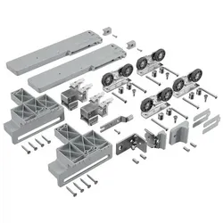 TopLine 1 Set Laufteile mit Dämpfung für 2-türigen Schrank, 75 kg