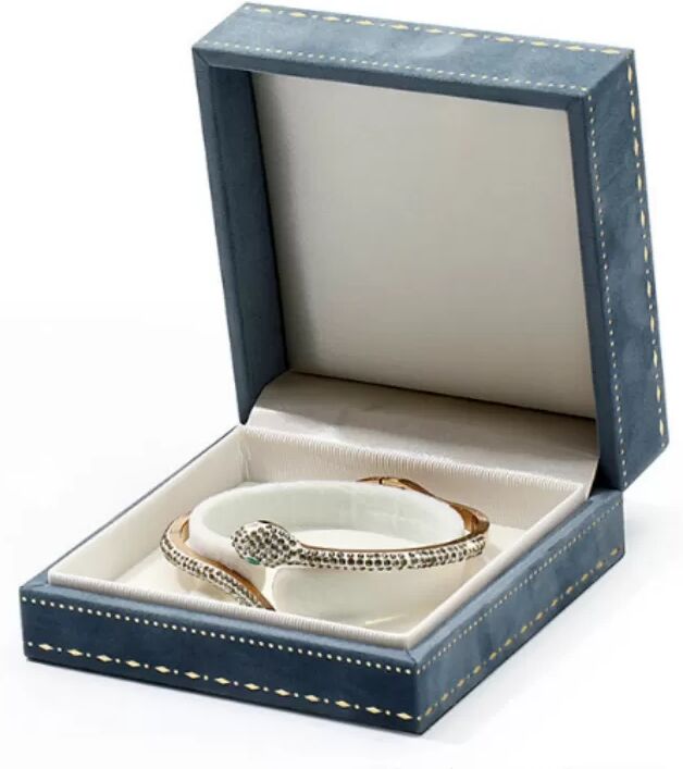 INF Coffret de luxe pour bracelets en velours bleu