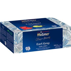 Meßmer Tee Classic Moments Earl Grey, Schwarzer Tee mit Bergamottenaroma, 175 g, 100 Beutel