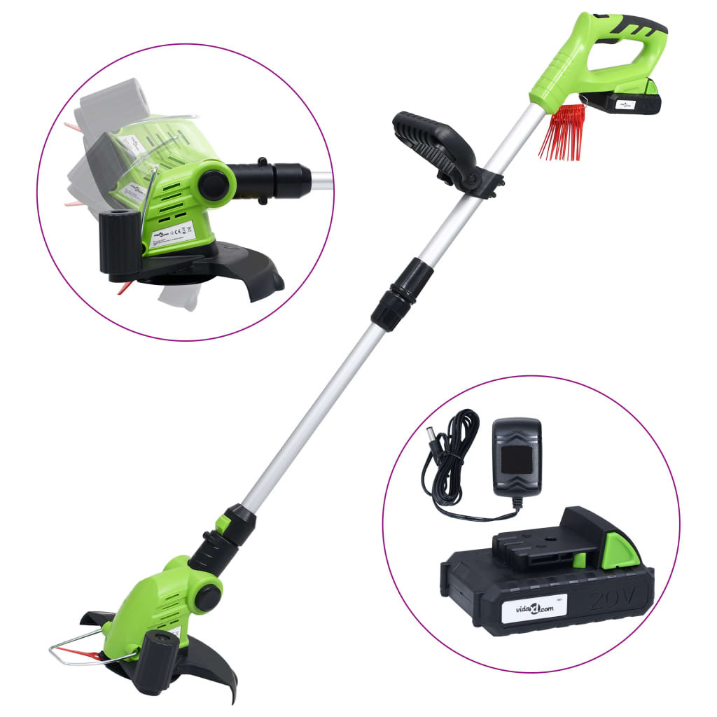 Syfax Accugrastrimmer met 20 V 1500 mAh Li-ion accu