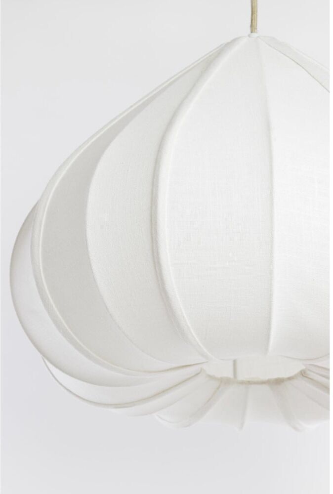 Light & Living Suspension textile blanc ø49cm Blanc 49x36x49cm