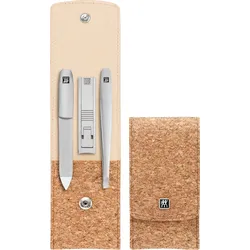 Twinox Maniküre-Zubehör mit Nagelknipser im Kork-Etui 3 El.