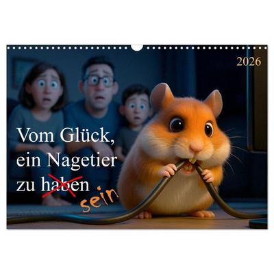 Vom Glück, ein Nagetier zu sein (Wandkalender 2026 DIN A3 quer), CALVENDO Monatskalender