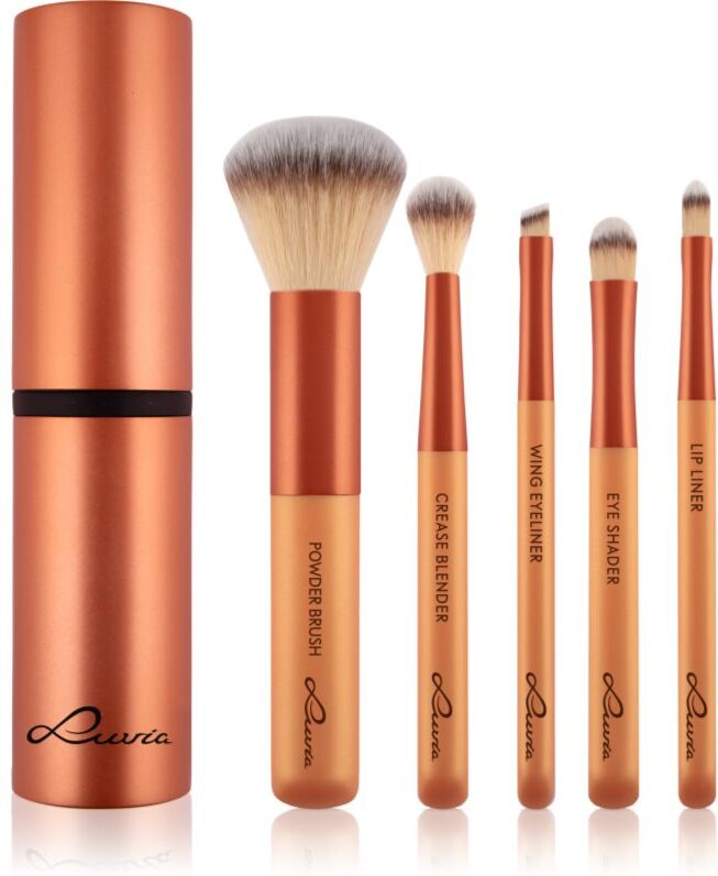 Luvia Cosmetics Travel Set kit de pinceaux avec étui de voyage Sunset Crush 7 pcs