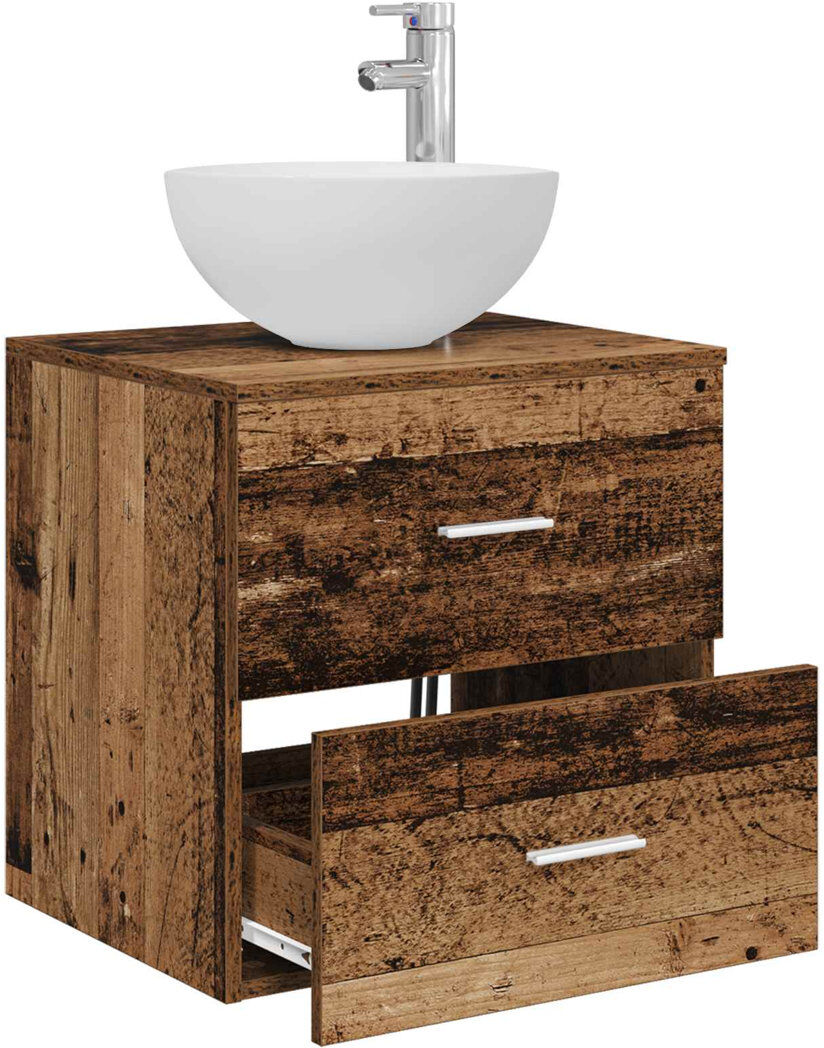 Ebern Designs 495 mm Bathroom Vanity Old Wood