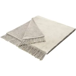 Biederlack Sesselschoner Cover Cotton Salt & Pepper natur 50x200 cm