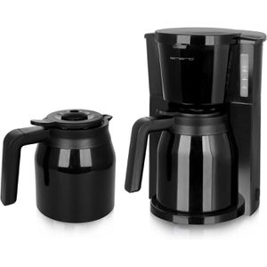 Emerio Kaffeemaschine CME-125050, 2 Thermoskannen, je 1 Liter, 900 Watt, schwarz, jeweils bis zu 8 Tassen