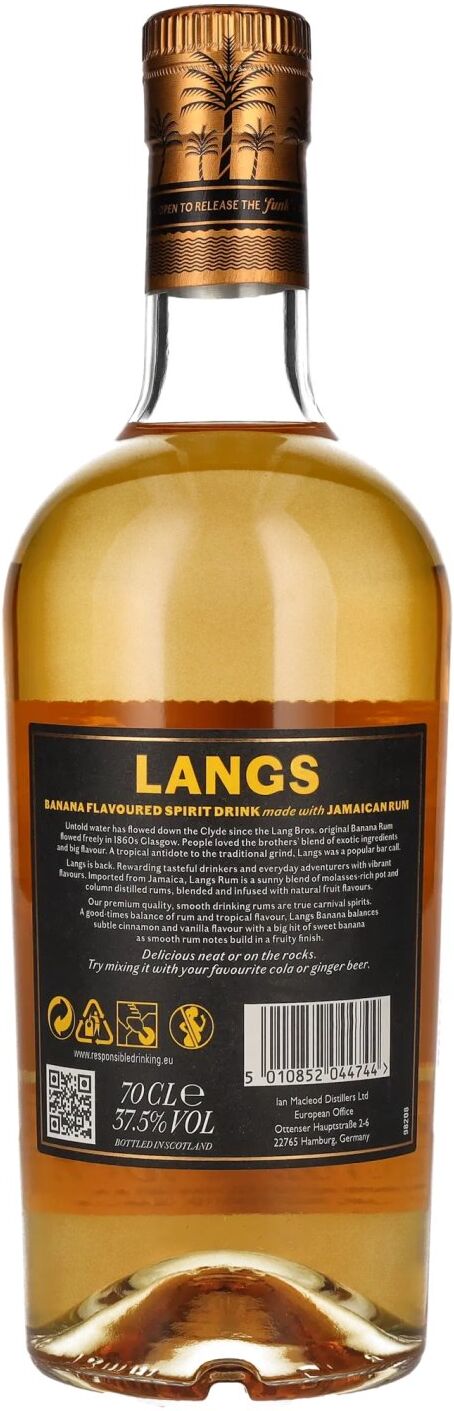 Langs Banana Jamaican Spirit Drink 37,5% Vol. 0,7l