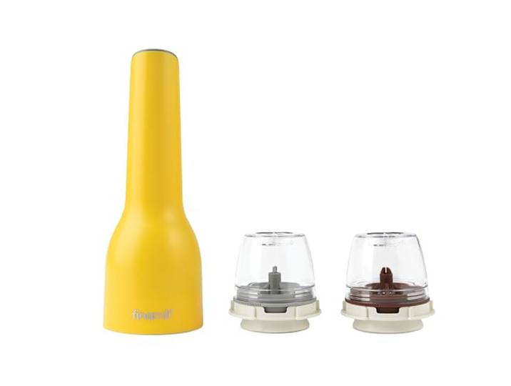 FinaMill GP813437-111CNY USB-Gewürzmühlen-Set, Kunststoff, Kanariengelb