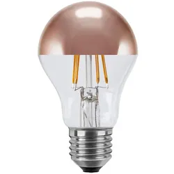 E27 LED Glühlampe Spiegelkopf Kupfer warmweiß