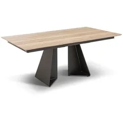 SCHÖNER WOHNEN-Kollektion Esstisch Lucca 190 x 100 cm Holzoptik Braun Eiche