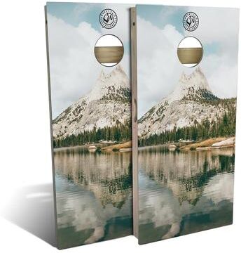 Skip's Garage Mountain Lake Outdoor Cornhole Board Set