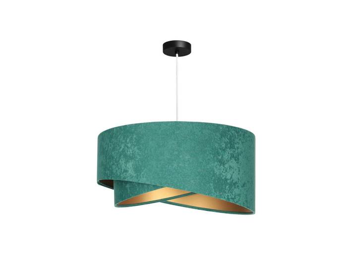 Hängeleuchte Galaxy, Grün, Goldfarben, Metall, Kunststoff, oval, 93 cm, Handmade in Europe, Schutzklasse II (Schutzisoliert), Europäischer Sicherheitsstandard, Lampen & Leuchten, Innenbeleuchtung, Hängeleuchten, Pendelleuchten