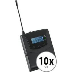 Pronomic Silent Guide V2 SDR-BP30 Bodypack-Receiver 10x Set