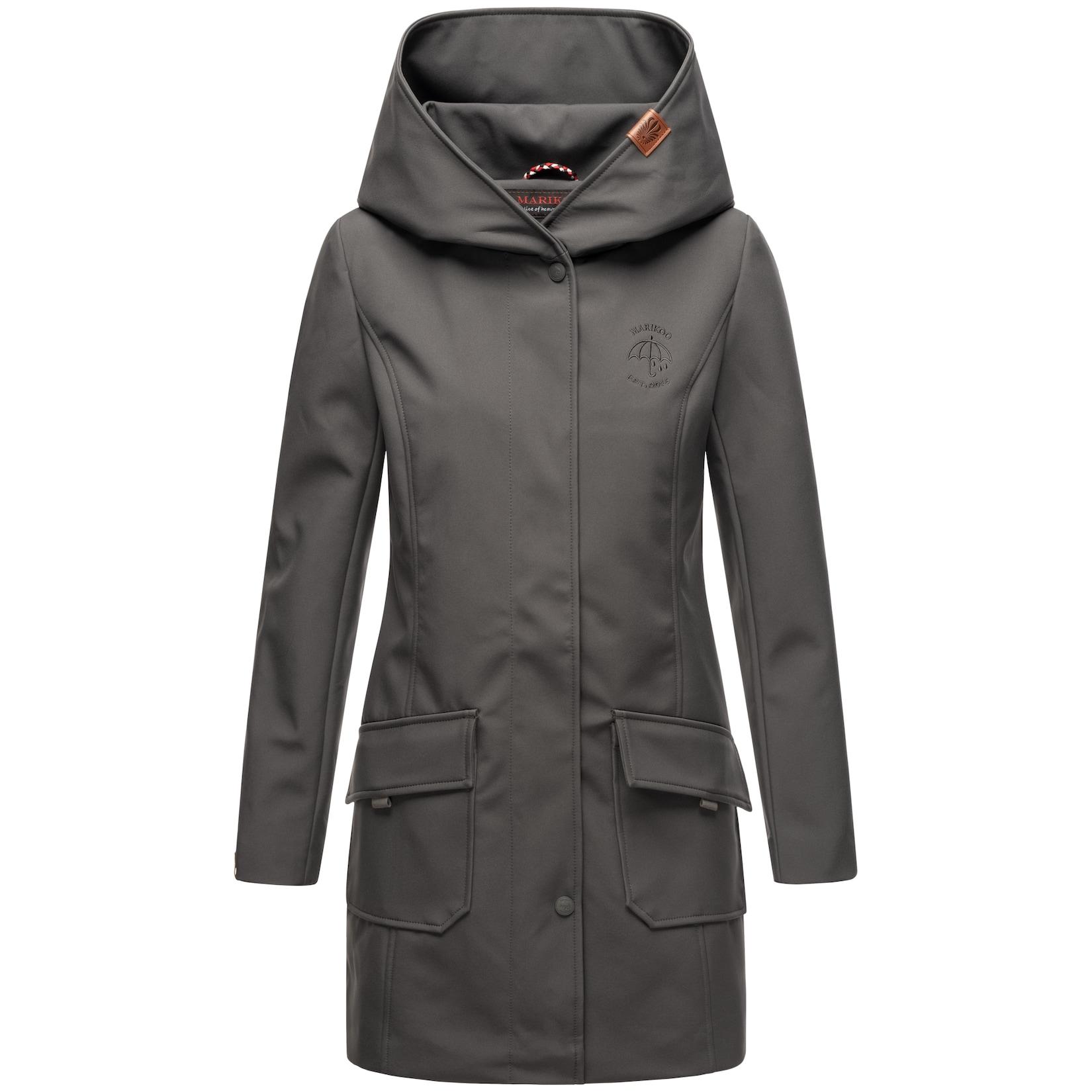 MARIKOO Damen Outdoor Winter Softshelljacke Regenjacke mit großer Kapuze Mayleen