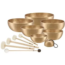 Meinl Klangschalen Chakra Set (Klangschale, Perkussion), Perkussion, Bronze